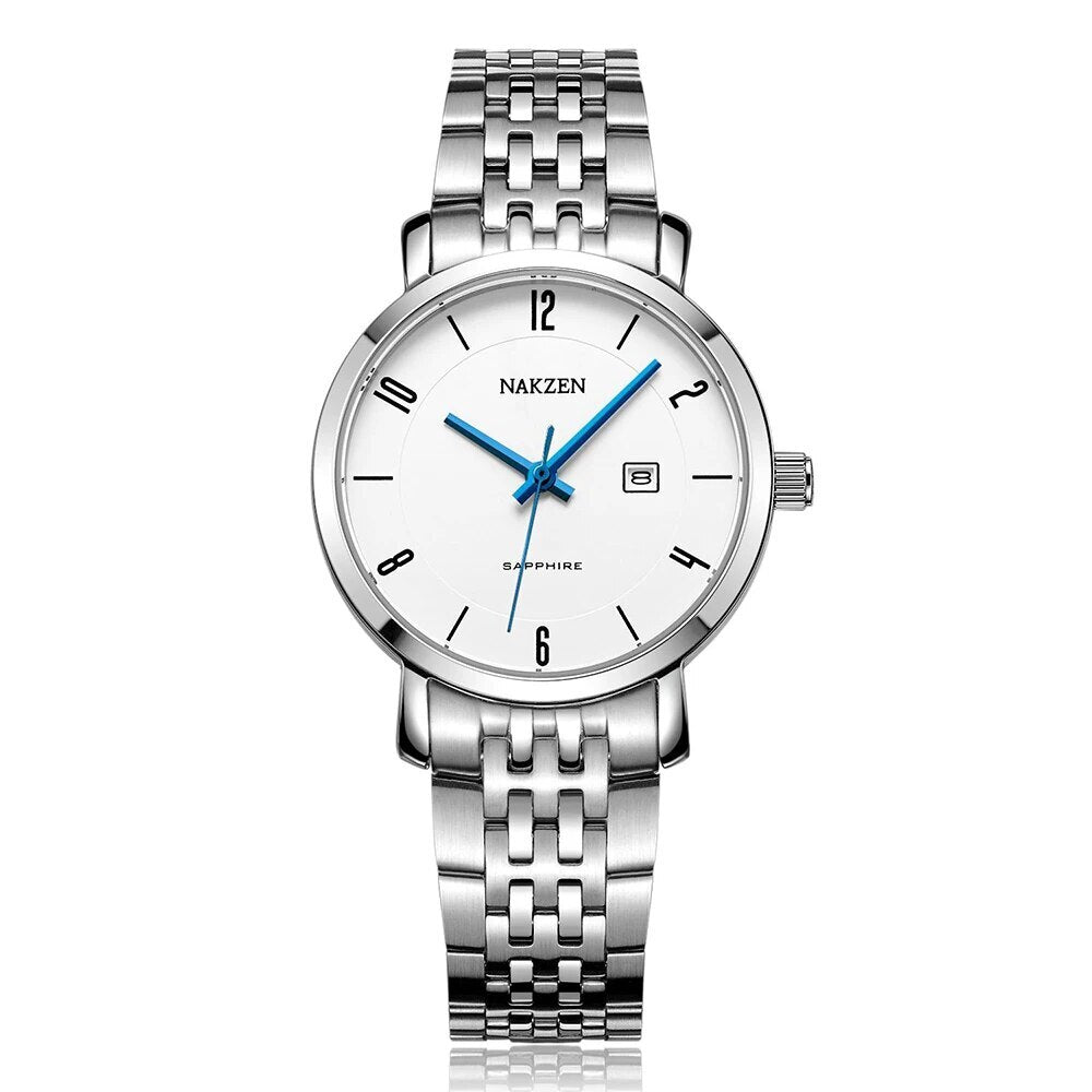 NAKZEN Luxury Tops Brand Women Quartz Wrist watch Ladies Full Steel Waterproof Watches Female Sapphire Designer Dress Watches 4033