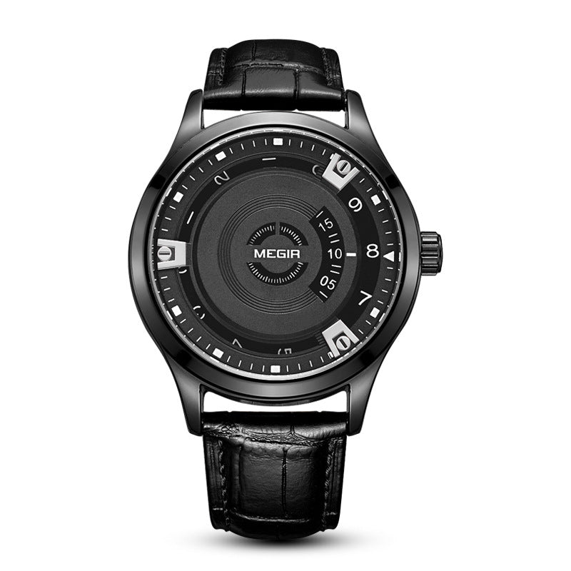 MEGIR Mens Watches Top Brand Luxury Leather Sport Military Watches Male Clock Waterproof Fashion Casual Quartz Wristwatch 1067
