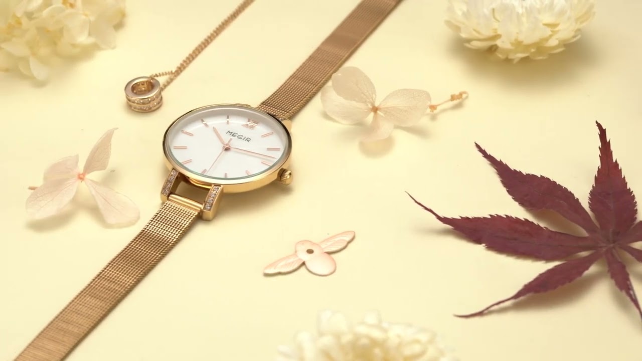 MEGIR Fashion Quartz Women Bracelet Watches Luxury Casual Ladies Dress Clock Female Steel Mesh Band Wristwatch Relogio Feminino 7002