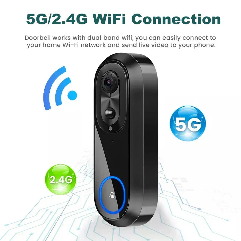 Wifi Video Doorbell Smart Camera (1080P)
