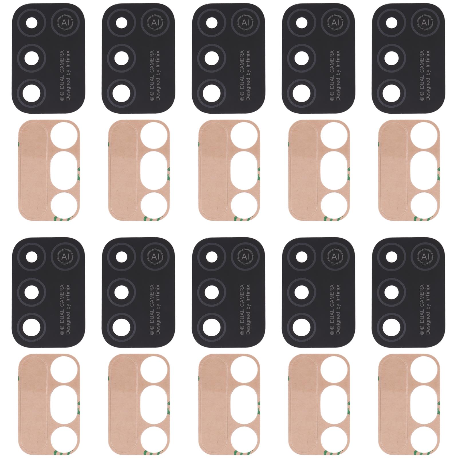 NNEIDS 10Pcs Infinix Hot 10 Play / Smart 5 Camera Lens Replacement