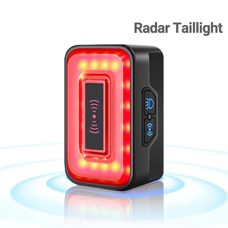 NNEOBA Smart Bicycle Radar Tail Light AI Brake Sensing Black