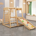 Solid Wood Kids' Climbing and Sliding Playset