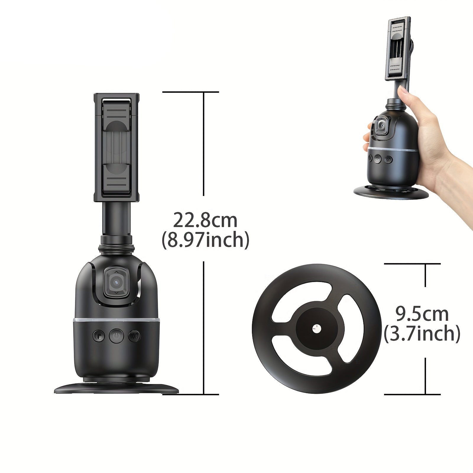 NNETM Smart AI Selfie Stick with 360° Rotating Phone Holder