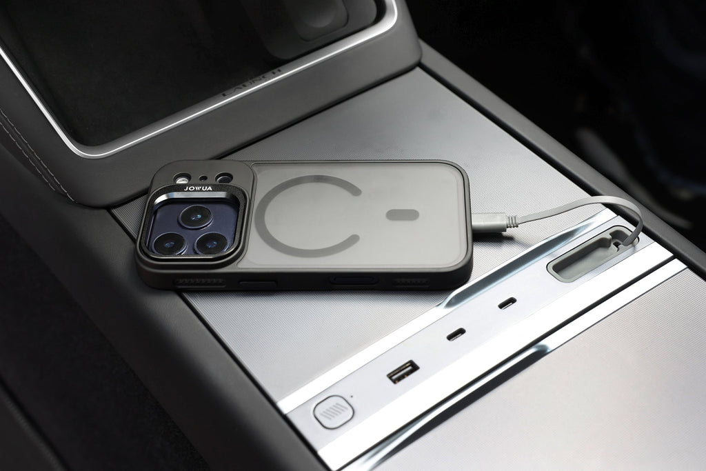 iPhone Case for Tesla Car Mount with MagSafe + Phone Tether Tab Set (iPhone 17 Series)