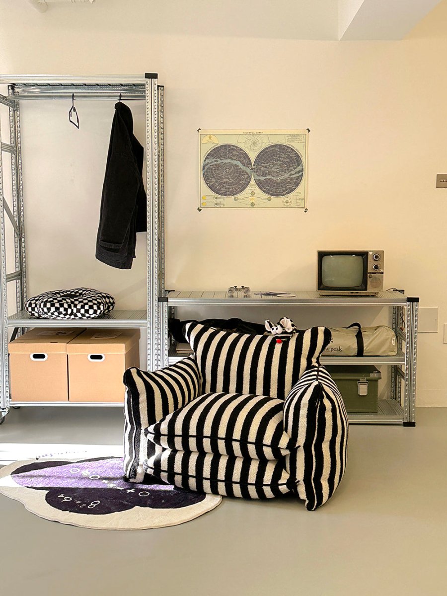 Playful Mind Striped Lazy Sofa Chair