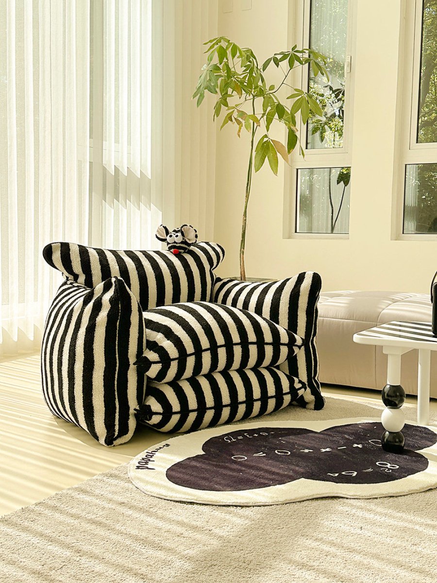 Playful Mind Striped Lazy Sofa Chair