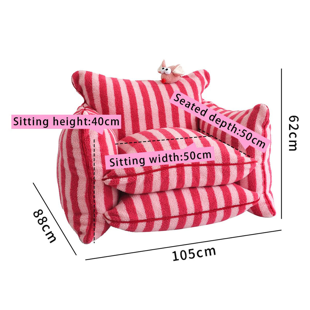 Playful Mind Striped Lazy Sofa Chair
