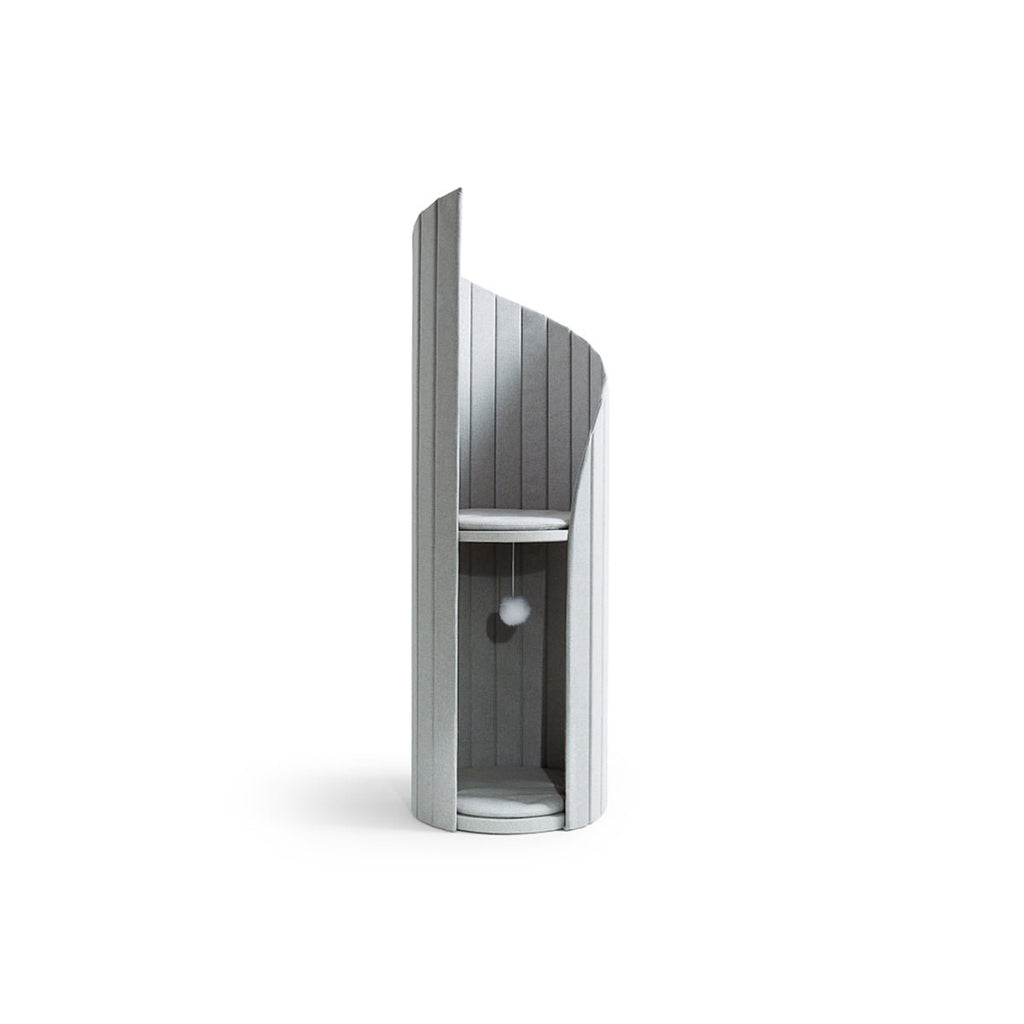 Time Tower Modern Cat Tree Condo – Space Saving Vertical Cat Tower